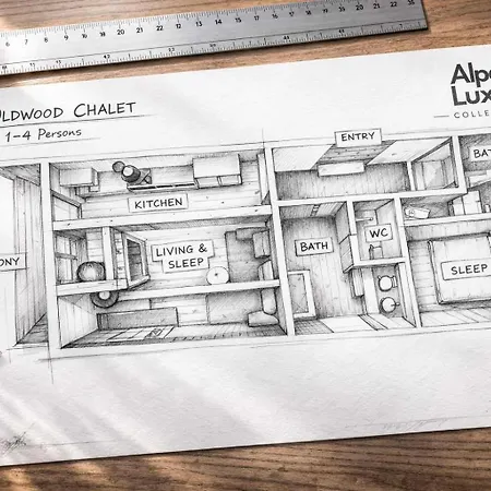 بيت للعطل Oldwood - Design & Balcony فغن